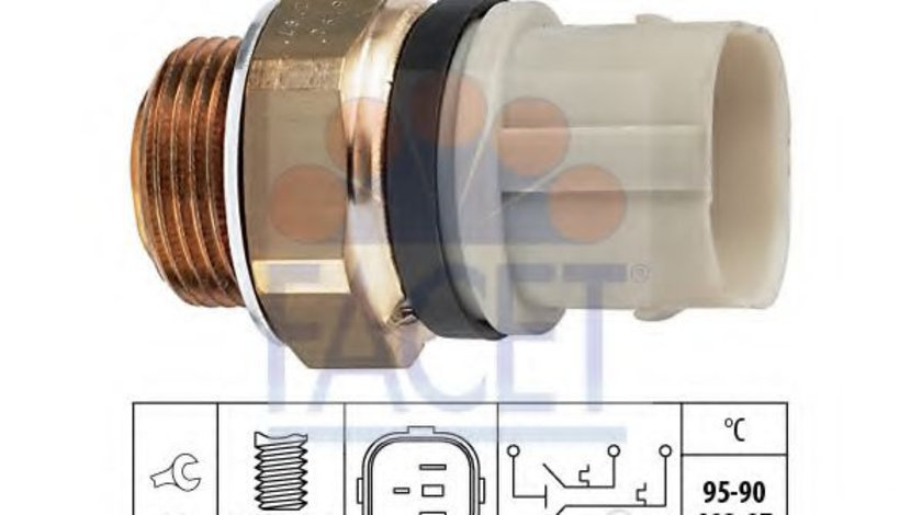 Comutator temperatura, ventilator radiator VW NEW BEETLE (9C1, 1C1) (1998 - 2010) FACET 7.5652 piesa NOUA