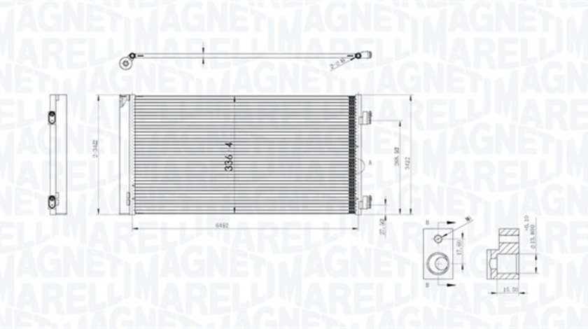 Condensator, climatizare (350203747000 MAGNETI MARELLI) MINI