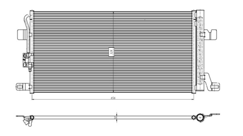 Condensator, climatizare (350463 NRF) AUDI