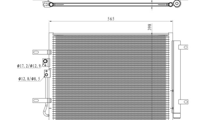 Condensator, climatizare (350471 NRF) HYUNDAI,KIA