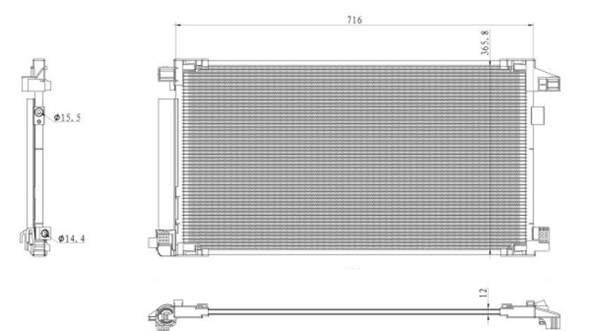 Condensator, climatizare (350500 NRF) LEXUS,TOYOTA