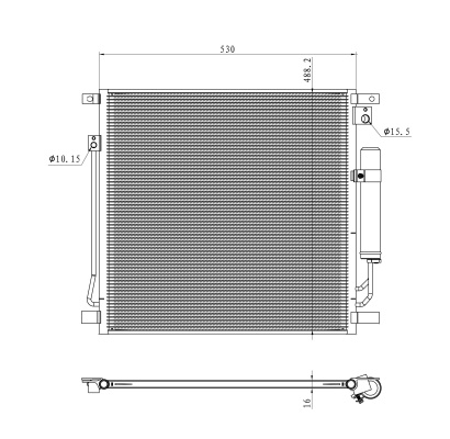 Condensator, climatizare (350502 NRF) FIAT,MITSUBISHI