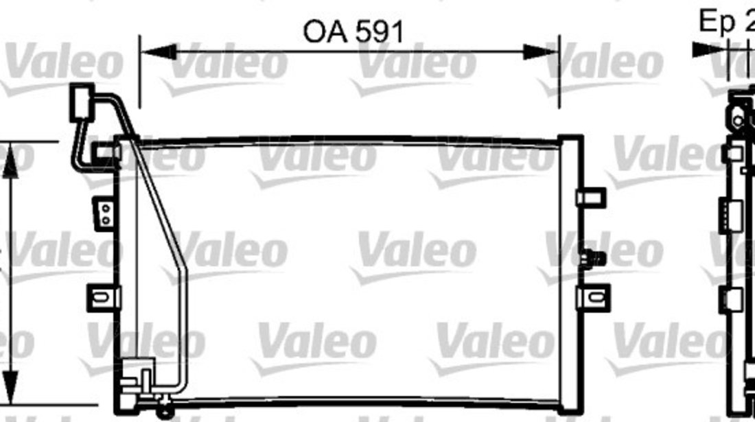 Condensator, climatizare (814000 VALEO) SAAB