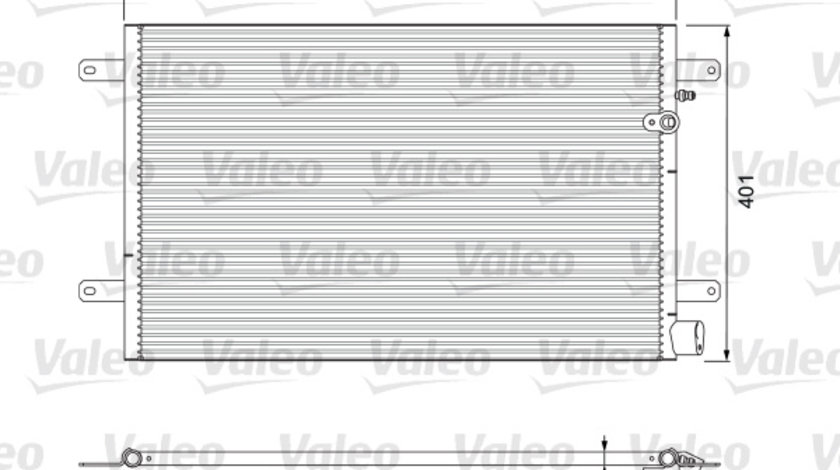 Condensator, climatizare (814004 VALEO) AUDI