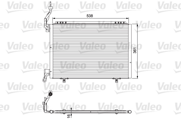 Condensator, climatizare (814075 VALEO) FORD