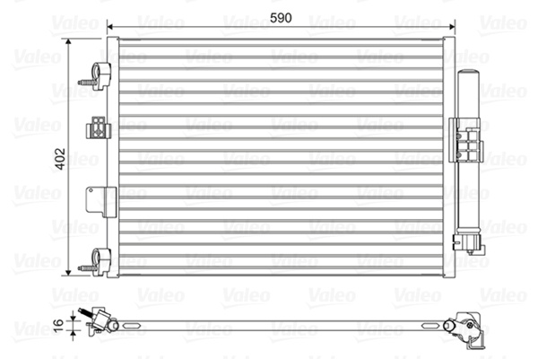 Condensator, climatizare (814161 VALEO) FORD