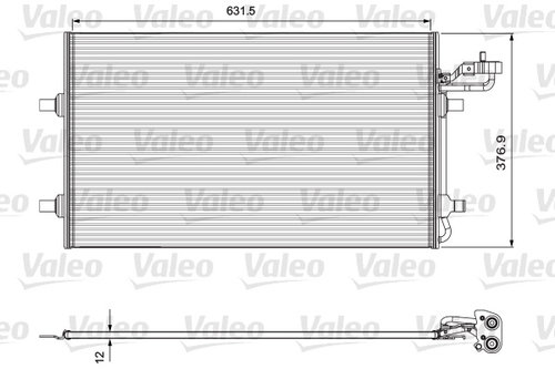 Condensator, climatizare (814324 VALEO) VOLVO