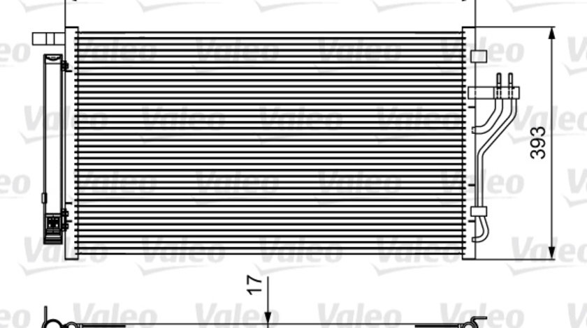 Condensator, climatizare (814485 VALEO) HYUNDAI,KIA