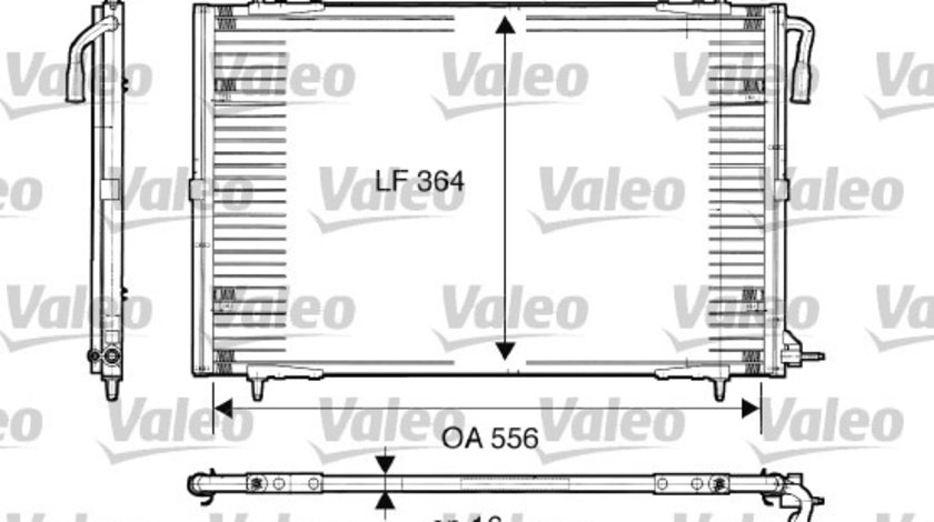 Condensator, climatizare (817283 VALEO) PEUGEOT