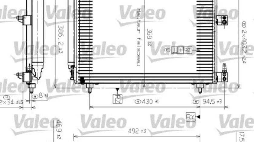 Condensator, climatizare (817464 VALEO) Citroen