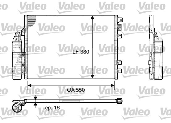 Condensator, climatizare (817661 VALEO) RENAULT