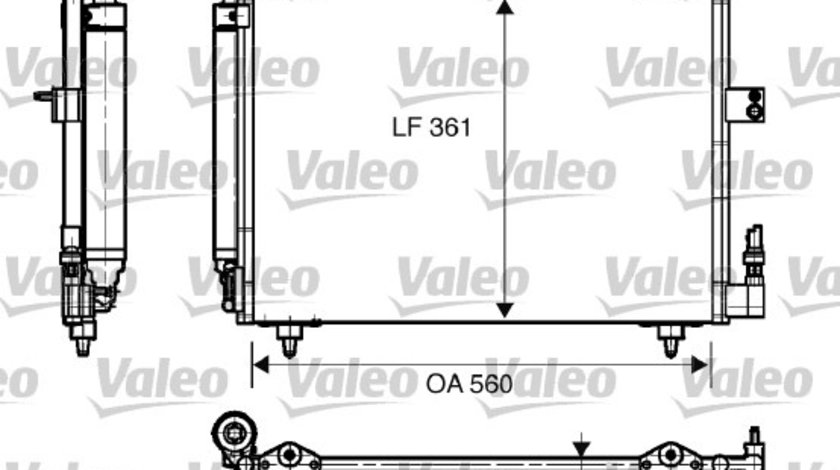 Condensator, climatizare (817824 VALEO) Citroen,PEUGEOT