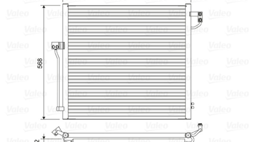 Condensator, climatizare (822623 VALEO) MERCEDES-BENZ