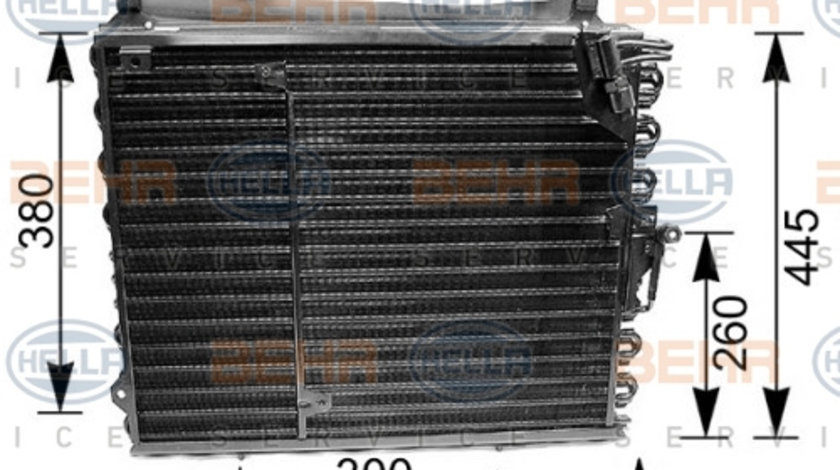 Condensator, climatizare (8FC351035191 HELLA) MERCEDES-BENZ