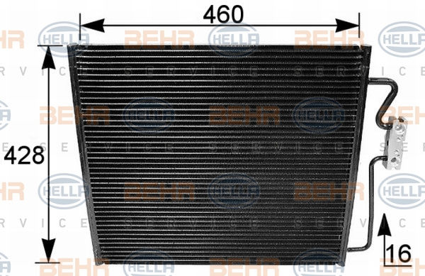 Condensator, climatizare (8FC351035521 HELLA) BMW