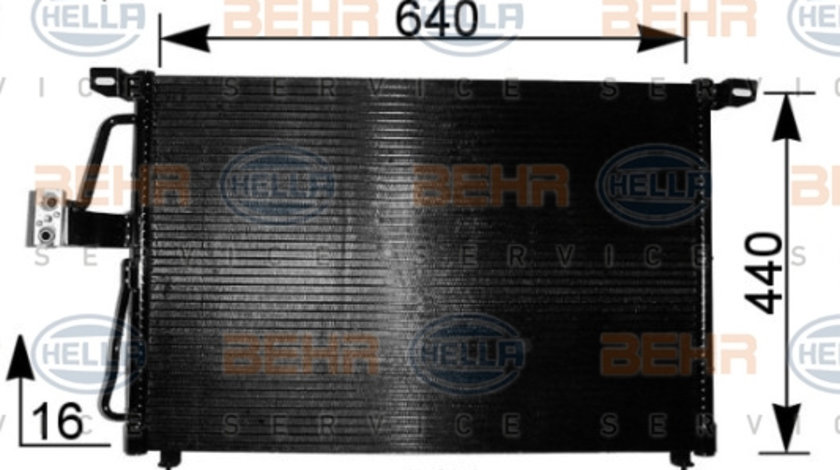 Condensator, climatizare (8FC351037611 HELLA) OPEL,VAUXHALL