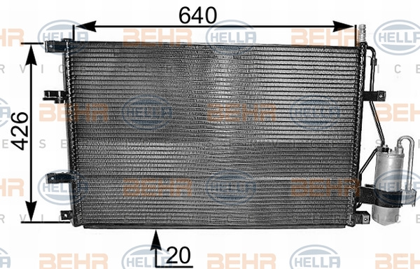 Condensator, climatizare (8FC351037641 HELLA) VOLVO