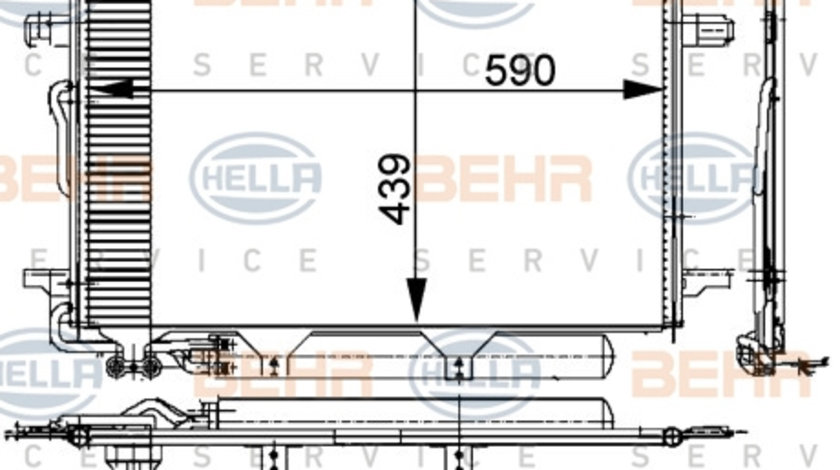 Condensator, climatizare (8FC351300711 HELLA) MERCEDES-BENZ,MERCEDES-BENZ (BBDC)