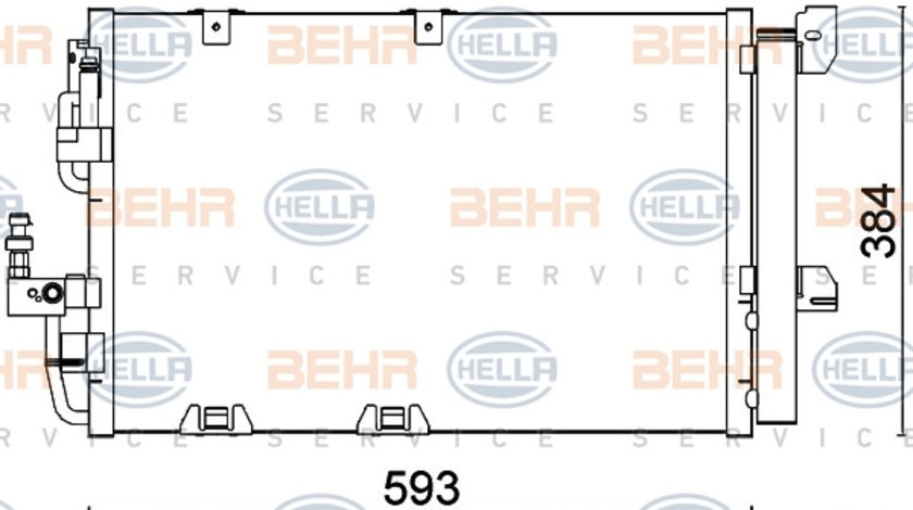 Condensator, climatizare (8FC351301224 HELLA) OPEL,VAUXHALL