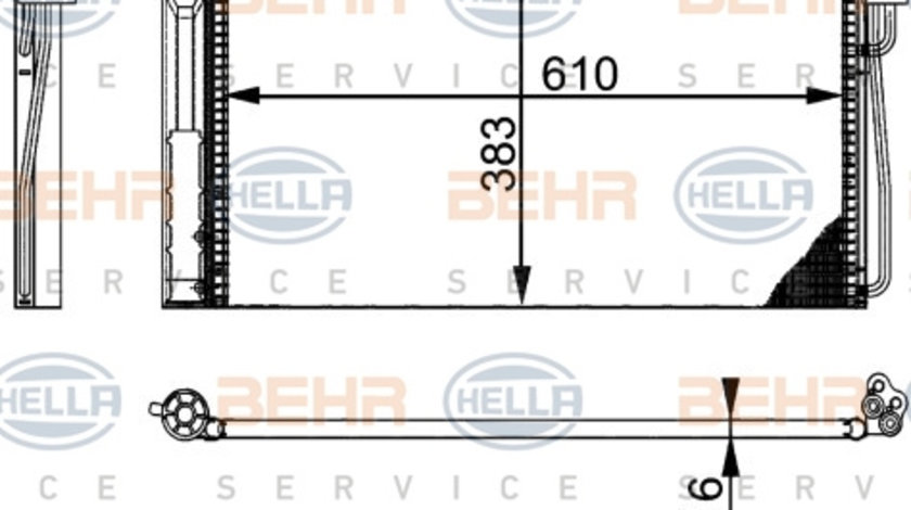 Condensator, climatizare (8FC351301331 HELLA) BMW