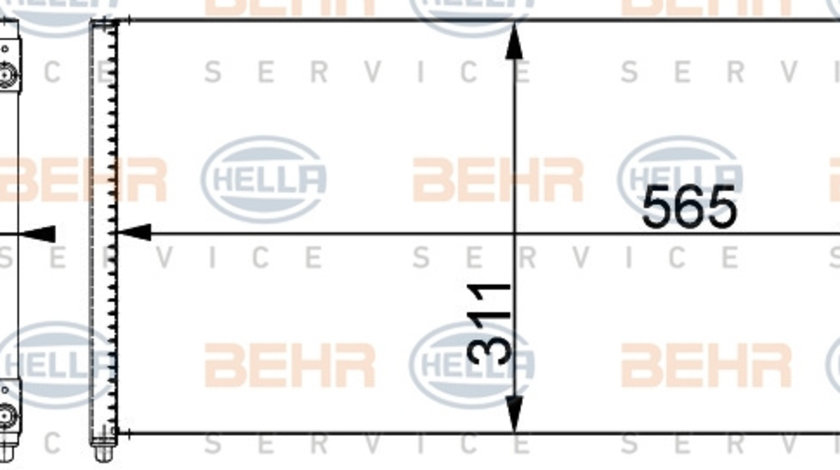 Condensator, climatizare (8FC351301721 HELLA) FIAT