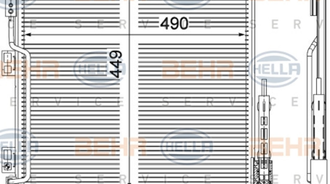 Condensator, climatizare (8FC351309181 HELLA) NISSAN