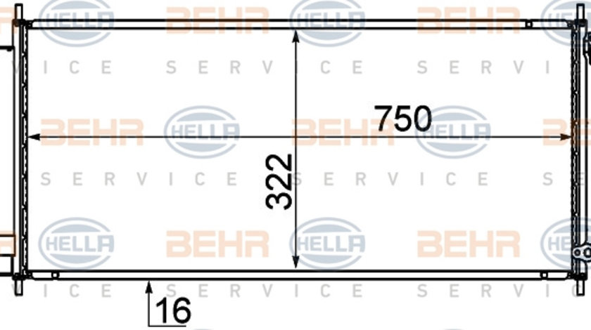 Condensator, climatizare (8FC351319211 HELLA) HONDA