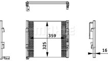 Condensator, climatizare (AC164000S BEH MAH) HONDA