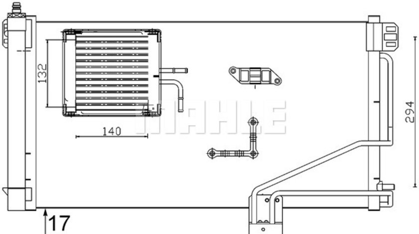 Condensator, climatizare (AC346000S BEH MAH) MERCEDES-BENZ