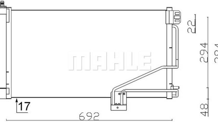 Condensator, climatizare (AC347001S BEH MAH) MERCEDES-BENZ