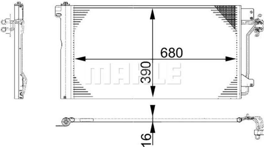 Condensator, climatizare (AC672000S BEH MAH) VW