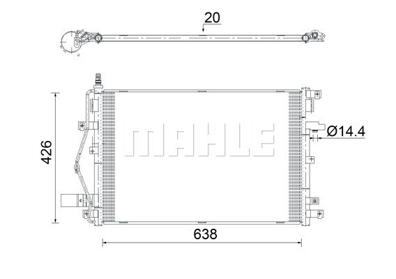 Condensator, climatizare (AC924000S MAHLE KNECHT) VOLVO