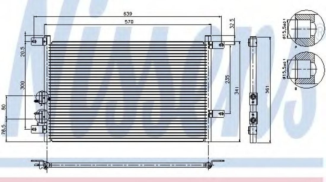 Condensator, climatizare ALFA ROMEO 147 (937) (2000 - 2010) NISSENS 94526 piesa NOUA
