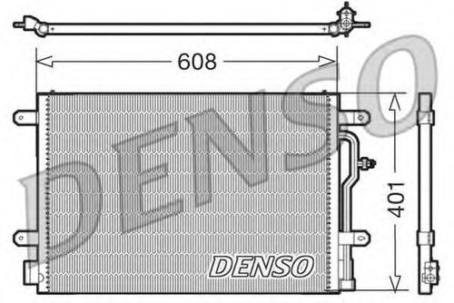 Condensator, climatizare AUDI A4 (8K2, B8) (2007 - 2015) DENSO DCN02012 piesa NOUA