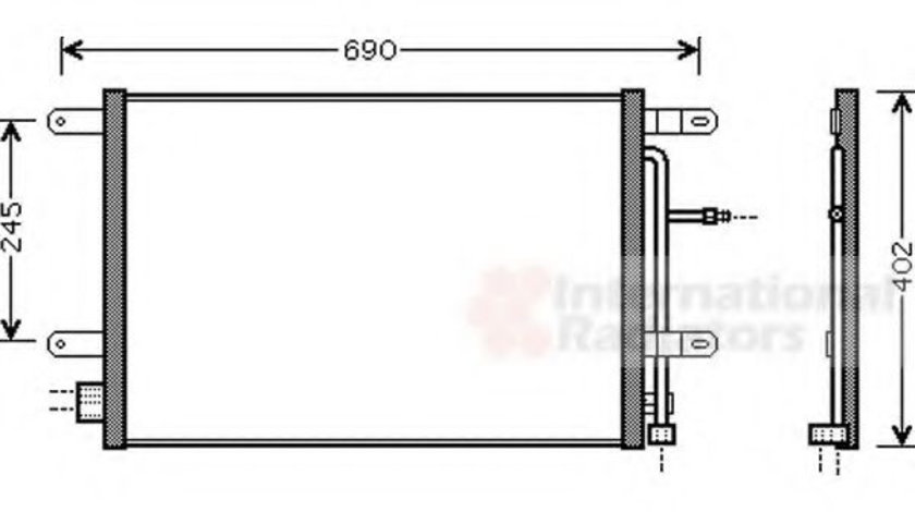 Condensator, climatizare AUDI A4 Avant (8ED, B7) (2004 - 2008) VAN WEZEL 03005238 piesa NOUA