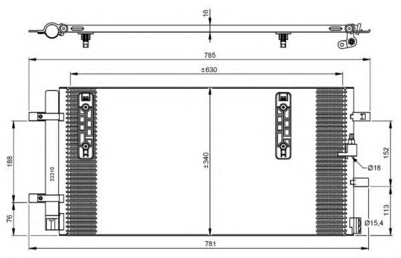 Condensator, climatizare AUDI Q5 (8R) (2008 - 2016) NRF 35916 piesa NOUA