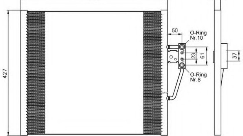 Condensator, climatizare BMW Seria 5 (E39) (1995 - 2003) NRF 35585 piesa NOUA