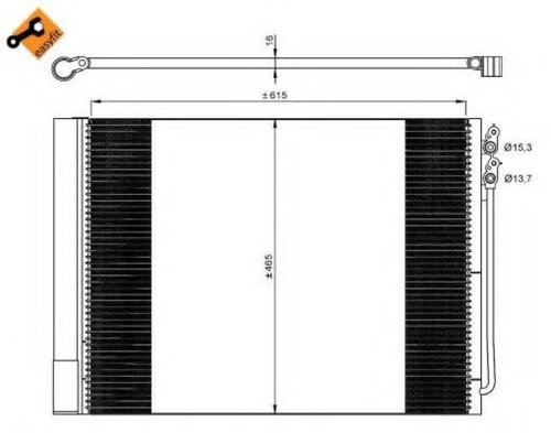 Condensator, climatizare BMW Seria 5 (F10, F18) (2009 - 2016) NRF 350033 piesa NOUA