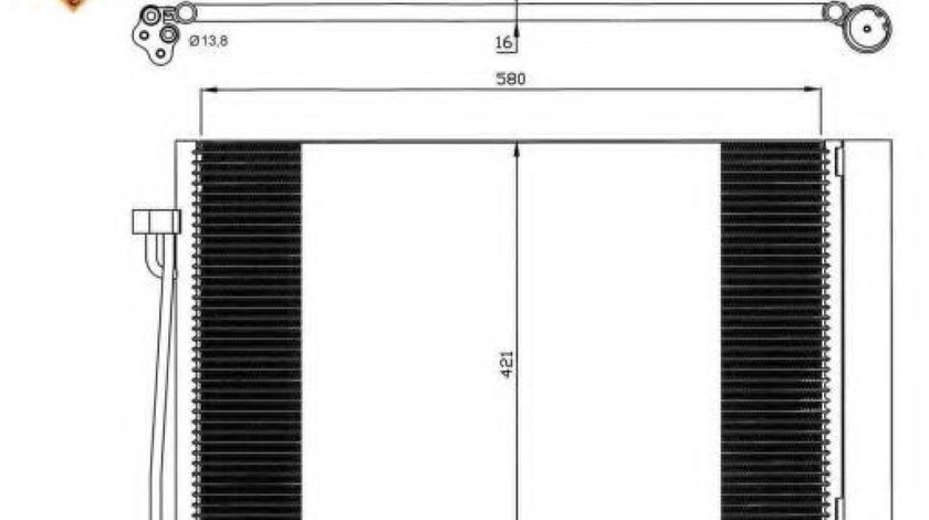 Condensator, climatizare BMW Seria 7 (E65, E66, E67) (2001 - 2009) NRF 35537 piesa NOUA