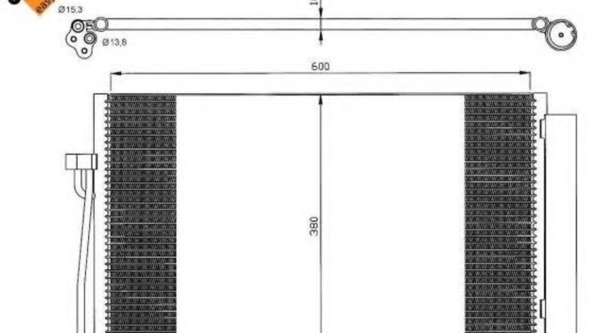 Condensator, climatizare BMW Seria 7 (E65, E66, E67) (2001 - 2009) NRF 35538 piesa NOUA