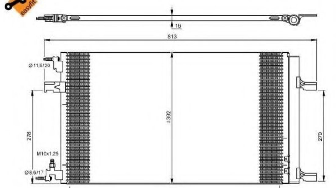 Condensator, climatizare CHEVROLET CRUZE (J300) (2009 - 2016) NRF 35919 piesa NOUA