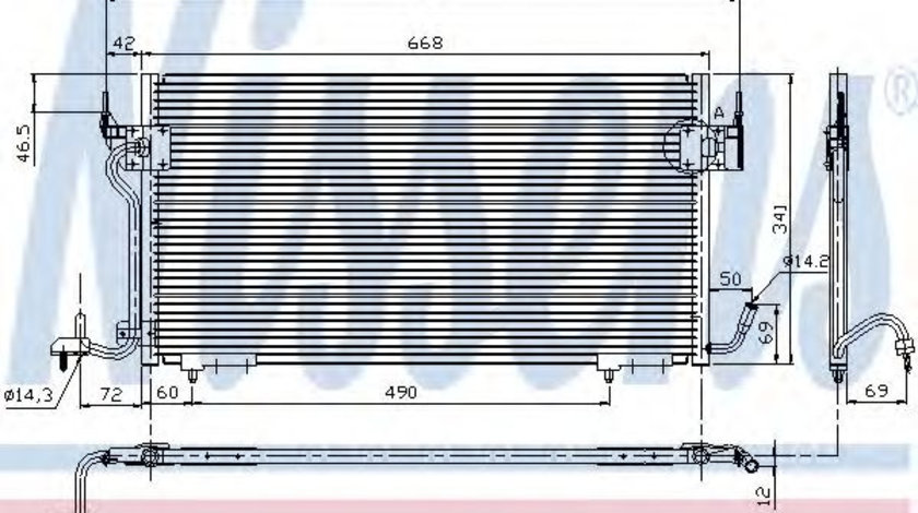 Condensator, climatizare CITROEN BERLINGO caroserie (M) (1996 - 2016) NISSENS 94276 piesa NOUA