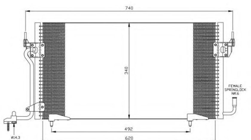 Condensator, climatizare CITROEN BERLINGO caroserie (M) (1996 - 2016) NRF 35439 piesa NOUA