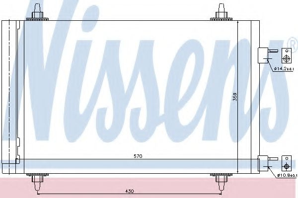 Condensator, climatizare CITROEN C4 Cupe (LA) (2004 - 2011) NISSENS 94758 piesa NOUA