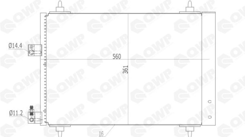 Condensator, climatizare CITROEN C5 III Break (TD) (2008 - 2016) QWP WAC111 piesa NOUA