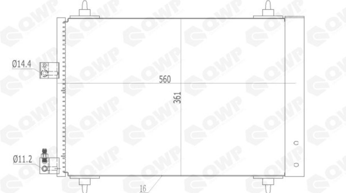 Condensator, climatizare CITROEN C6 (TD) (2005 - 2016) QWP WAC111 piesa NOUA