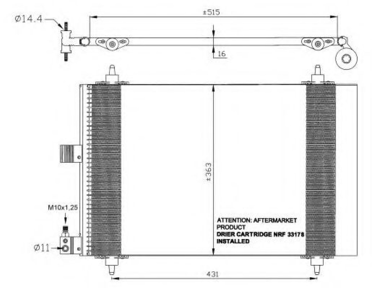 Condensator, climatizare CITROEN XSARA Estate (N2) (1997 - 2010) NRF 35437 piesa NOUA