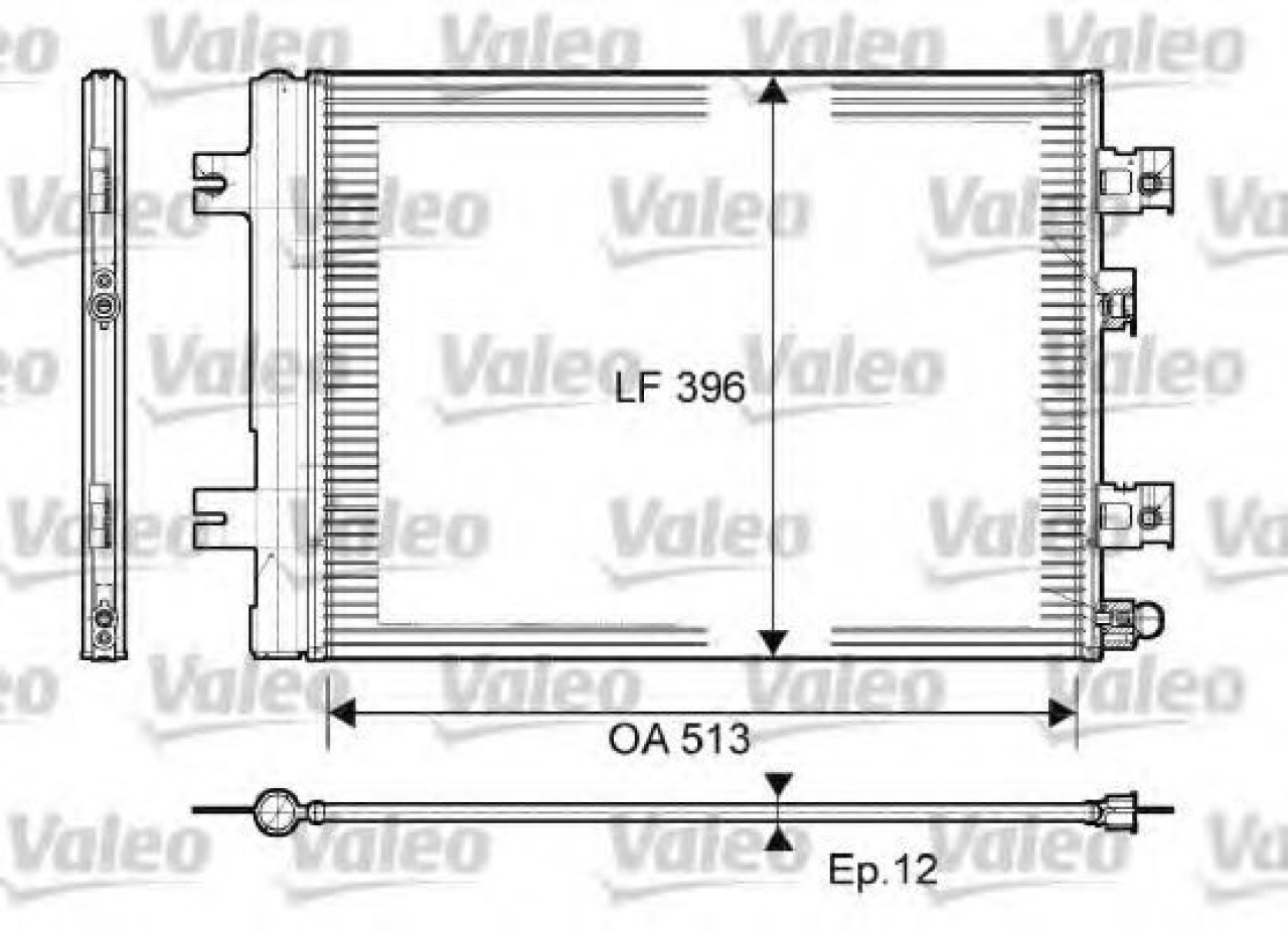 Condensator, climatizare DACIA LOGAN (LS) (2004 - 2016) VALEO 814077 piesa NOUA