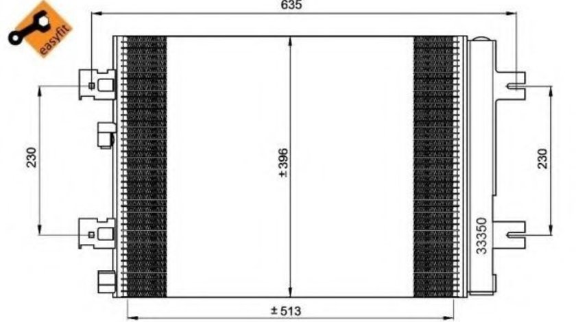 Condensator, climatizare DACIA LOGAN MCV (KS) (2007 - 2016) NRF 35947 piesa NOUA