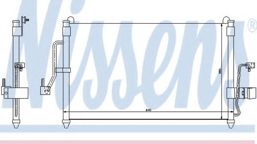 Condensator, climatizare DAEWOO NUBIRA Break (KLAJ) (1997 - 2016) NISSENS 94454 piesa NOUA